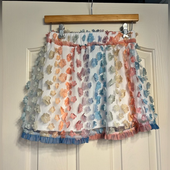 Storia Multicolor Floral Mini Skirt - Picture 1 of 4